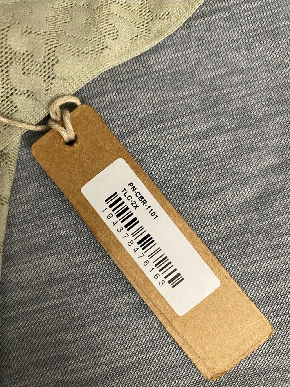 3/$30 SKIMS Sage Green Textured High-Cut Bikini Panty - Picture 4 of 6